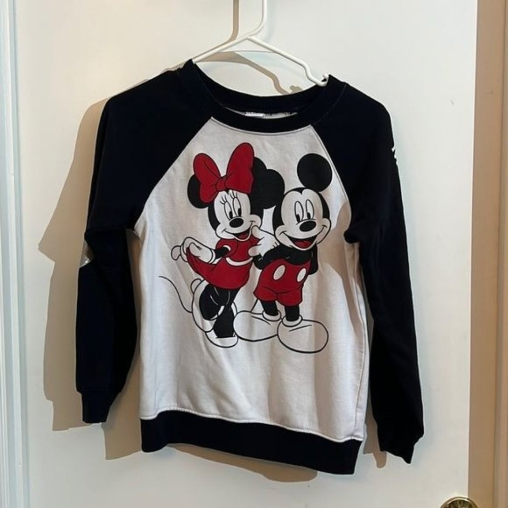 x DISNEY Mickey Mouse Minnie Mouse Womens XS Swearshirt
